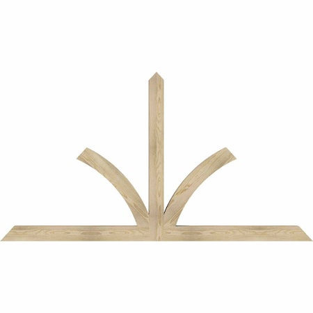 Ekena Millwork Richland Rough Sawn Timber Gable Bracket, Douglas Fir, 84"W x 45"H x 4"D x 4"F, 13/12 Pitch GBW084X45X0404RIC00RDF